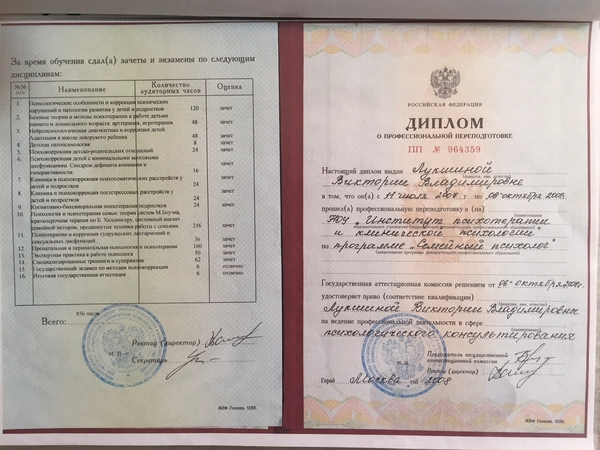 Сертификат Виктории Лукшиной, 5