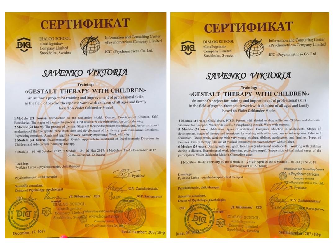 Сертификат Виктории Лукшиной, 6